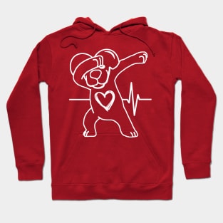 Funny & Cute Valentines Day Dabbing Puppy Heart Hoodie